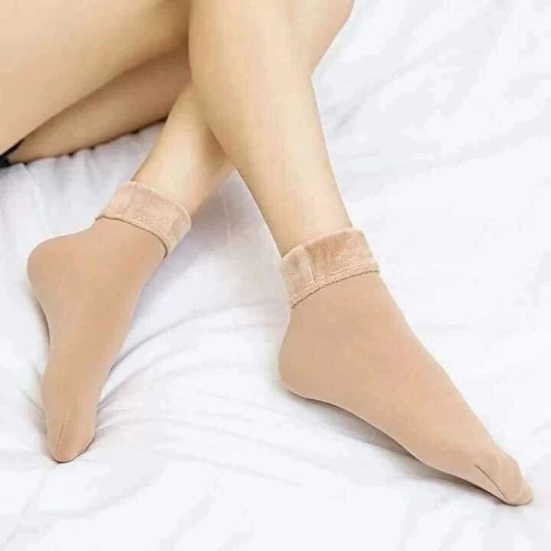 2 đôi Vớ lông nhung siêu mịn chống nắng, ủ kem, giữ ấm