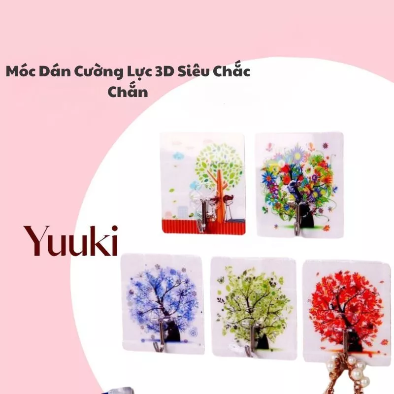 Móc Dán Cường Lực 3D Siêu Chắc Chắn #D128