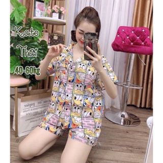 Xả kho Đồ bộ pijama kate thái nhung loại 1 cực xinh(hình thật)