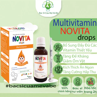 Vitamin tổng hợp cho bé Novocare - Novita vitamin nhỏ giọt giúp tăng đề kháng, giảm ốm vặt, ăn ngon