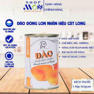 Đào Giòn Ngâm Nước Đường Cát Long Hộp 565 gram