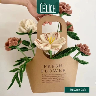 Túi giấy cao cấp đựng hoa Fresh Flower - Túi giấy đựng quà hoa tươi, đựng hoa khô