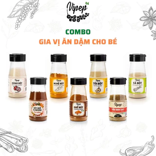 Bột Gia Vị VIPEP nấu đồ ăn cho bé và cả gia đình (bột tỏi/ hành/ quế/ gừng/ xả)