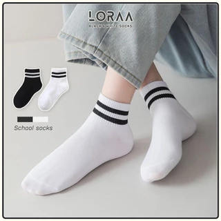 Tất vớ cổ ngắn chất liệu cotton, kiểu dáng Unisex dễ phối đồ - Loraa Shop