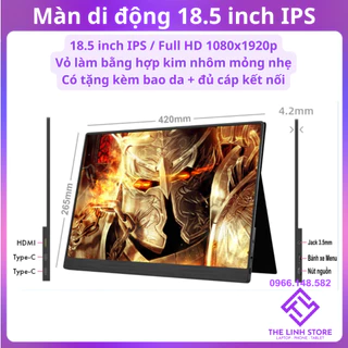 Màn hình di động 18.5 inch IPS Vỏ hợp kim chỉ mỏng 4mm - Tặng kèm bao da