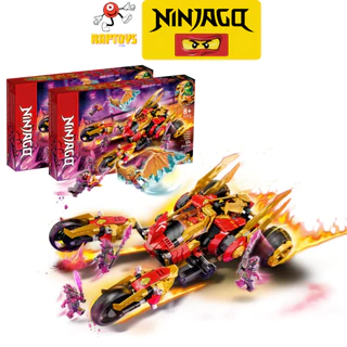 [Hỏa tốc 1h HCM][Ninjago] Kai’s Golden Dragon Raider Ninja City Mô hình đồ chơi lắp ráp | 703 Mảnh ghép