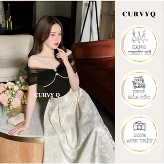 bst10 Áo Viền Ngọc Pha Tay Lưới 2 Hoa Đá Thời Trang Nữ Thiết Kế CurvyQ