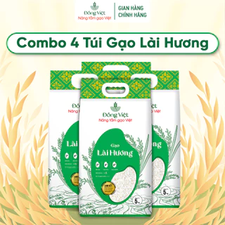 Combo 4 Túi Gạo lài Hương 5KG - Đồng Việt