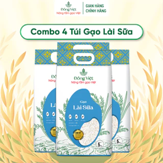 Combo 4 Túi Gạo Lài Sữa 5KG - Đồng Việt