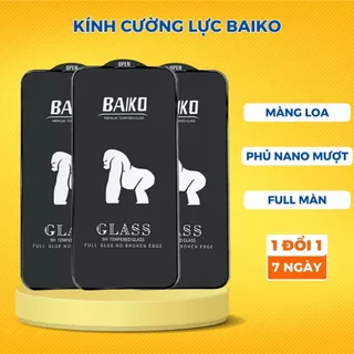 Kính cường lực iphone Kingkong BAIKO Cao cấp Chính hãng siêu mượt, siêu dẻo, chống bụi màng loa cực đỉnh Huy Khánh Store