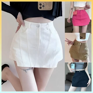 [Q016] Quần short GÂN XẺ GÓC lưng cao chất liệu kaki co giãn siêu tôn dáng năng động - L2M