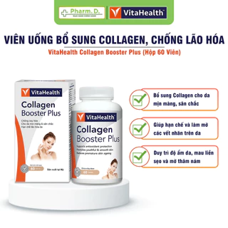 [CHÍNH HÃNG] Viên Uống VITAHEALTH Collagen Booster Plus Bổ Sung Collagen Giúp Đẹp Da, Chống Lão Hóa (60 Viên)