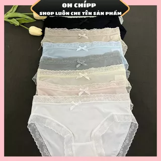 Set 5 quần su lụa băng tàng hình ren, siêu mỏng không lộ viền co giãn phối ren nơ thoáng mát gợi cảm 325