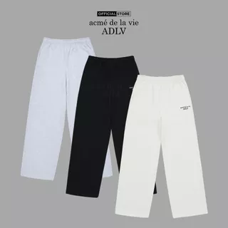 Quần Nỉ ADLV Basic Logo Needlework màu đen/kem/muối tiêu - Hàng chính hãng