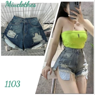 Ms 1103 Quần Short Jean Lòi Túi Hàng Bigsize 55-85Kg. By Miuclothes