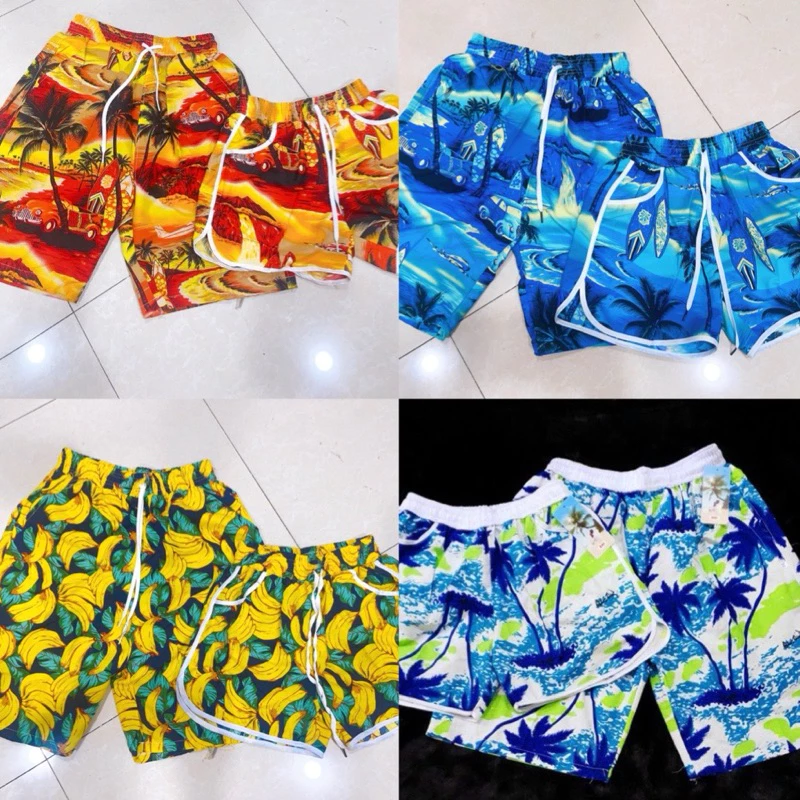 [GIẢM 10 %] QUẦN ĐI BIỂN CÂY DỪA NAM NỮ QUẦN CẶP ĐI BIỂN FREESIZE(60-80kg) TRANG TƯƠI SHOP