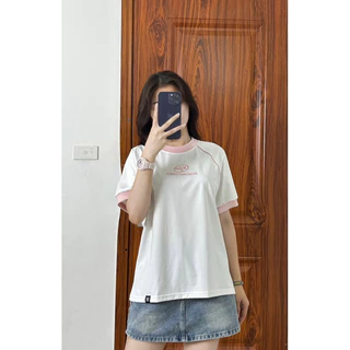 Áo Babytee viền chữ thêu - Hallow Store