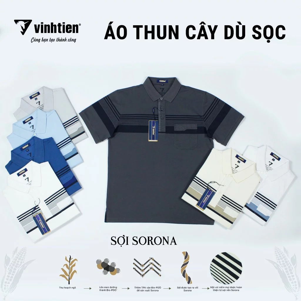 Áo Polo Cây Dù Trung Niên 425 Vĩnh Tiến - Nhiều Màu