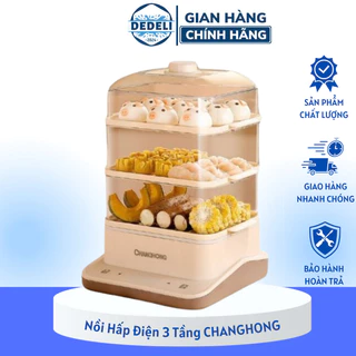 Nồi hấp điện 3 tầng , dung tích 22 lít công suất 800W - Bảo Hành 12 Tháng