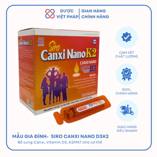 Canxi Từ Tảo Biển Vitamin D3K2-MK7 Cho Bé Dạng Ông Dễ Dùng, Giúp Bé Tăng Chiều Cao, Xương Chắc Khỏe Hộp 20 Ống