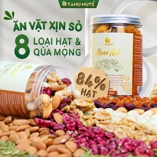 Hạt dinh dưỡng mix 8 loại TANU NUTS hũ 350g/500g, hạt dinh dưỡng cho bà bầu, ngũ cốc ăn kiêng