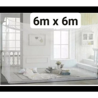 Màn tuyn 6m x 6m màu trắng không cửa