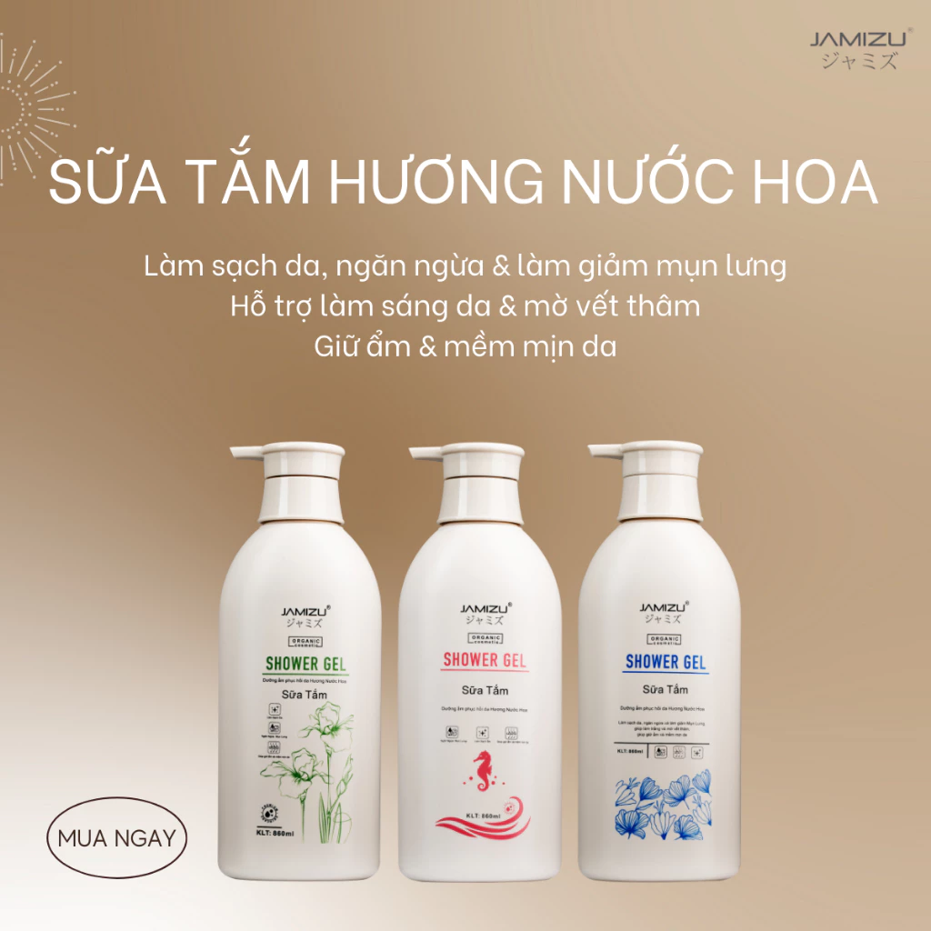 Sữa Tắm Dưỡng Ẩm Phục Hồi Da Shower Gel JAMIZU 860ml