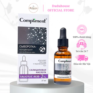 Serum BHA 2% Compliment làm sạch sâu, giảm mụn, se lỗ chân lông, kiềm dầu 27ml Duduhouse