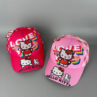 [ 3-8 TUỔI ] NÓN KẾT HELLO KITTY CHO BÉ GÁI - MŨ LƯỠI TRAI ĐI NẮNG CHO TRẺ EM THỜI TRANG TRẺ EM