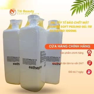 Gel tẩy tế bào chết mặt Lemon Soft Peeling Gel 118 Esthepro 1000ml làm sạch loại bỏ hết bã nhờn tế bào chết dưỡng ẩm