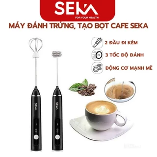 Máy Đánh Trứng SEKA 3 Cấp Độ, Máy Tạo Bọt Cafe Mini Cầm Tay Không Dây Hỗ Trợ Sạc Pin Sử Dụng Tiện Lợi.