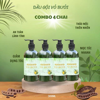 4 Chai dầu gội thảo dược Vỏ bưởi 300ml