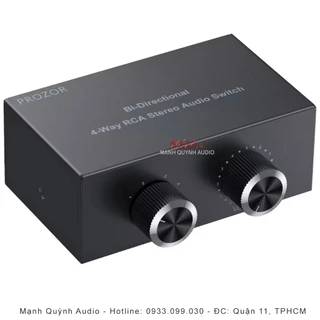Bộ Gạt-Chia Âm Thanh Bi-Directional 2/4/6-Way RCA Stereo Audio Switch Chất Lượng Cao Chuẩn Hi-Fi Mạ Vàng Hợp Kim Neoteck