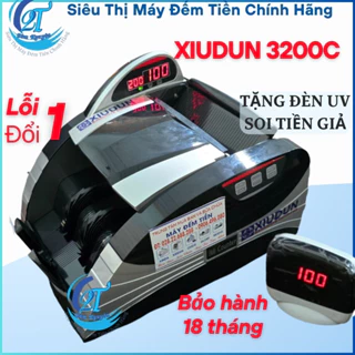 Máy đếm tiền nhỏ gọn Xindun 3200A, dòng máy đếm số lượng tờ, chức năng chia mẻ, cộng dồn, bh18 tháng