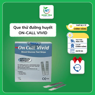 Que Thử Đường Huyết On Call Vivid hộp 25 test - Hàng nhập khẩu chính hãng