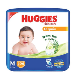 Tã Quần Huggies Skincare Mega Jumbo M106/L96+8/XL84+4/XXL76+4/XXL54+8 miếng