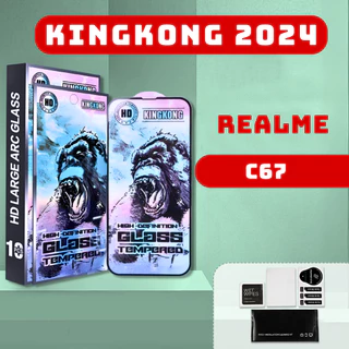 Kính cường lực  Realme C67 kingkong xanh|Miếng dán bảo vệ màn hình realme|kemcasestore