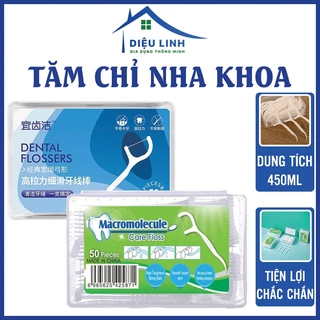 Hộp 50 que tăm xỉa răng nha khoa dùng 1 lần - Tăm chỉ nha khoa hộp 50 Cây Dieulinhshop