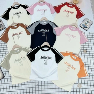 Áo Baby Tee Borip sọc tay CLISTRICT 3 Quảng Châu L1 Co Dãn 4 Chiều - Thiên An Shop