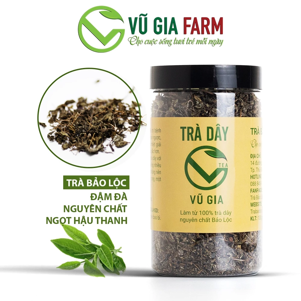 Trà Dây Nguyên Chất Bảo Lộc Vũ Gia (100gr/hũ)