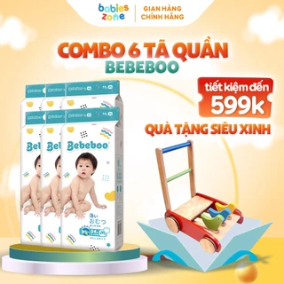 [6 BỊCH + QUÀ] Tã Bỉm Quần BEBEBOO có đủ size thương hiệu Nhật Bản - Khóa ẩm nhanh, siêu thấm hút, chống tràn tối đa