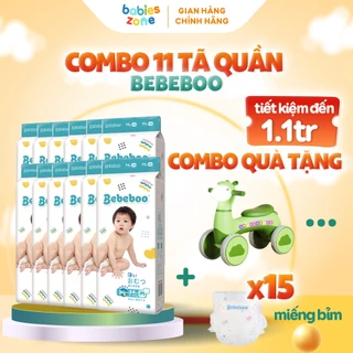 [Combo 11 Bịch + Quà] Tã Bỉm Quần BEBEBOO có đủ size thương hiệu Nhật Bản thấm hút cực nhanh, chống tràn, siêu mềm mịn