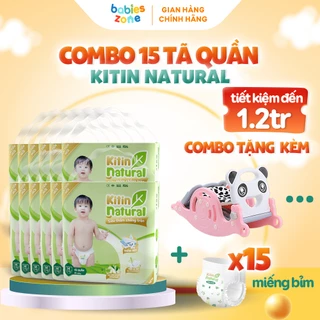 [15 BỊCH + QUÀ] Tã Bỉm Quần KITIN NATURAL đủ size thương hiệu Việt thấm mỏng thoáng 2mm, trà xanh kháng khuẩn