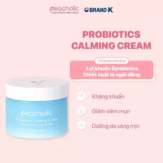 Kem dưỡng ẩm PEACHOLIC chiết xuất ngải cứu và lợi khuẩn Probiotics Calming Cream 100ml