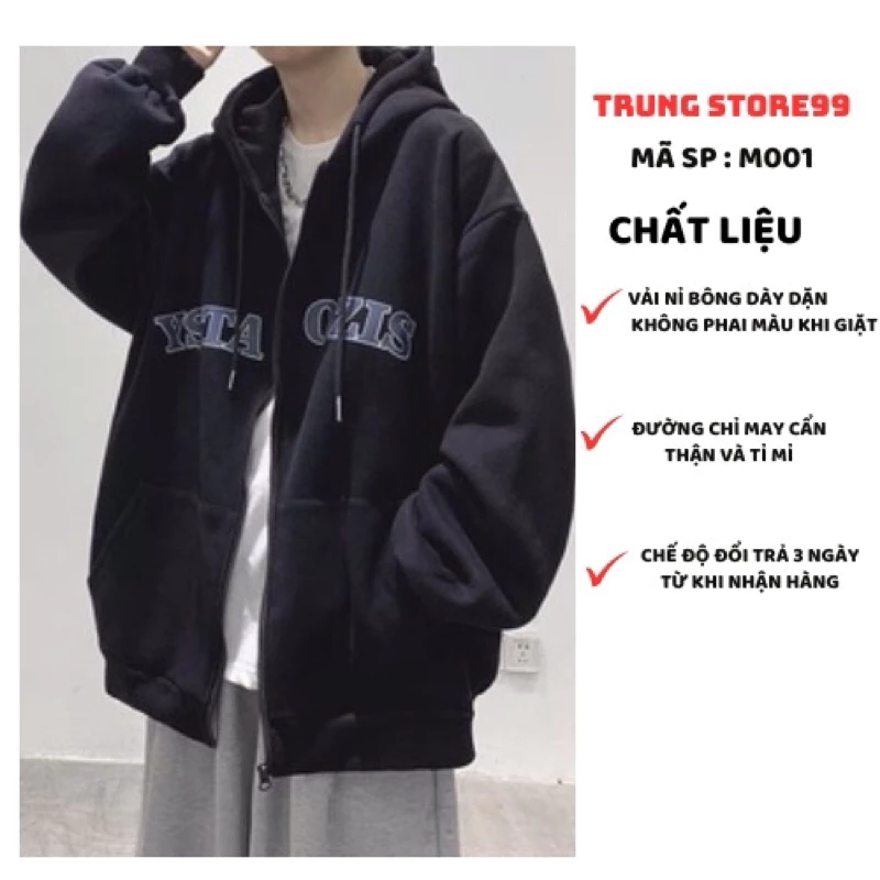 Áo Hoodies Nam Nữ Unisex Form Rộng , Áo Hodie YSTA-OZIS Nam