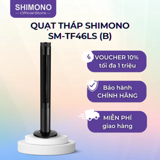 Quạt Tháp SHIMONO SM-TF46LS-B 45W Màu Đen Tuyền Cao Cấp , Màn Hình Led Hiển Thị Nhiệt Độ Phòng, Cao 117cm, BH 12 Tháng