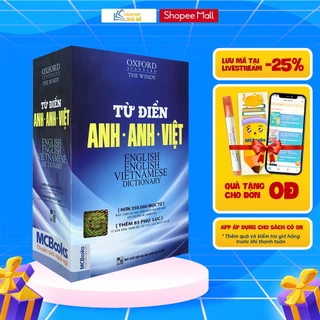 [LIFEMALL9915 - 12% đơn 99K] Sách - Từ Điển Anh Anh Việt Phiên Bản Bìa Mềm Màu Xanh Giải Thích Chi Tiết