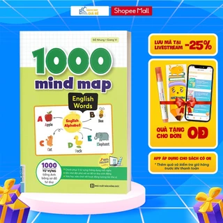 Sách - 1000 mind map English words - 1000 từ vựng tiếng Anh bằng sơ đồ tư duy