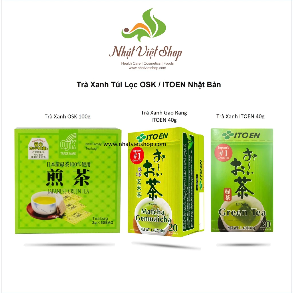 Trà Xanh Túi Lọc OSK / ITOEN Oi Ocha Green Tea Nhật Bản