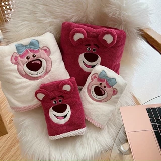 Sét 2 Khăn Tắm + Khăn Mặt Gấu Hồng LOTSO Disney